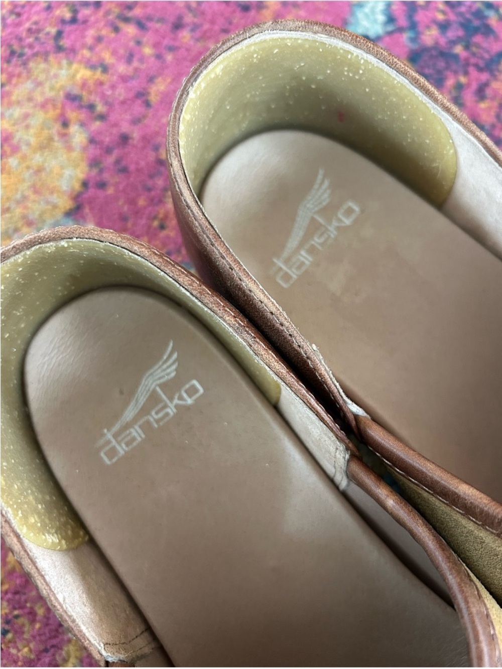 Dansko | Women’s Tan Burnished Suede Leather Brenna Classic Clogs Size 9 - Picture 14 of 16